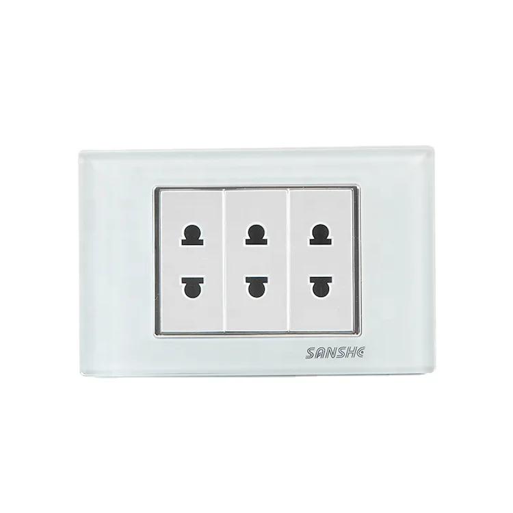 SANSHE Families Universal Sockets Switch China modern glass switches and sockets