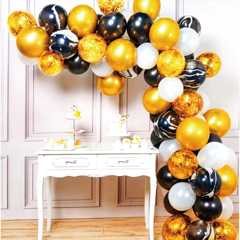 Moon Star Foil Happy Birthday Balloon Macaroon Latex Balloons Arch Garland Kit Birthday Baby Shower Decoration