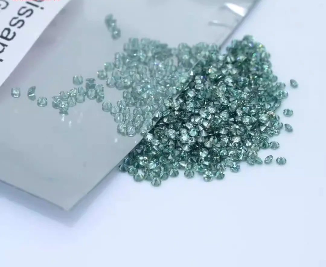 Factory Direct Moissanite Diamond VVS  Blue Green Melee Moissanite Loose Stones For Jewelry Making
