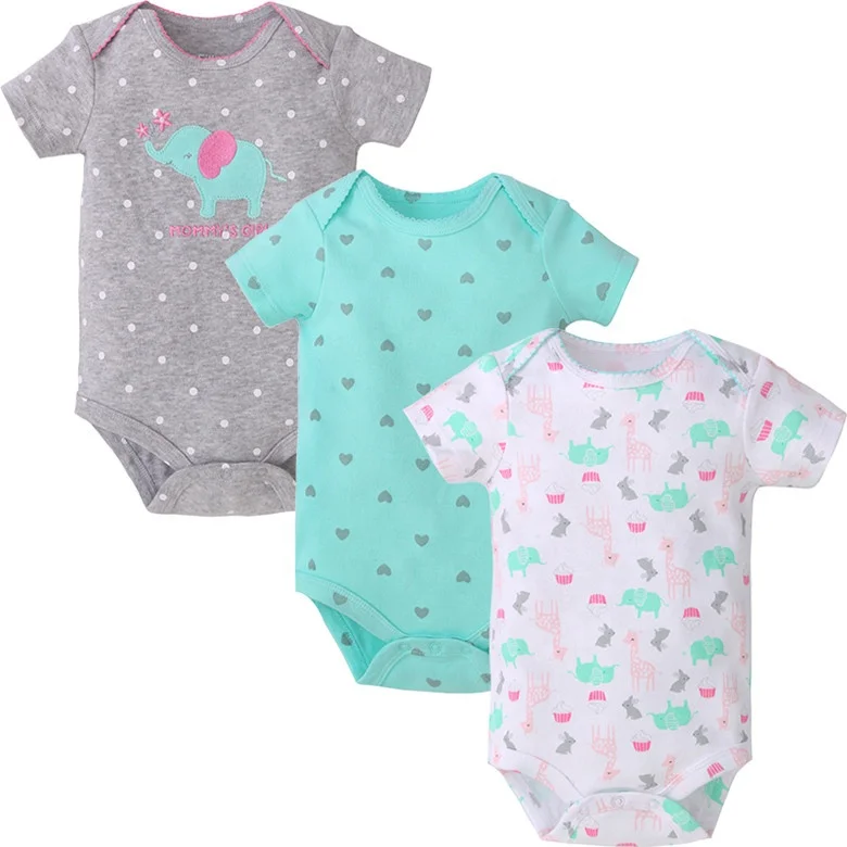 
FITBEAR Brand Baby Clothing Summer 100% Cotton Romper Set Short Sleeve Newborn Baby Layette 