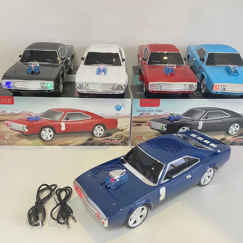 Music Player Speaker Classical Car Shaped Wireless Sound System Portable Mini Blue Tooth Party Speakers With TF USB FM AUX RGB