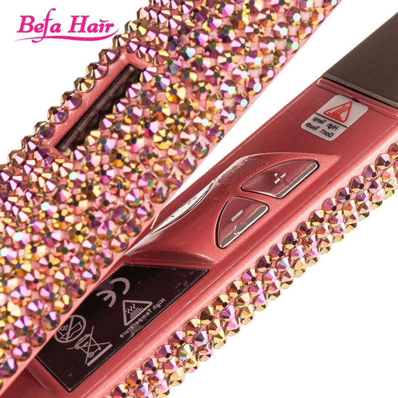 wholesale amazon high quality iron titanium hair private label flat iron  professional hair straightener online with custom logo