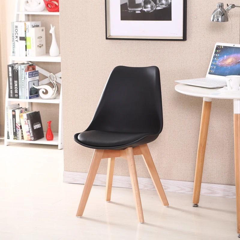 
High Quality new design modern hotel Furniture plastic chairs dining with wooden legs 