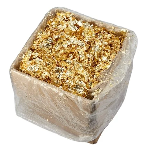 Best factory price of 86&89 # gold leaf sheet flakes for DIY nail mirror frame, metal crafts, painting decoration gold powder