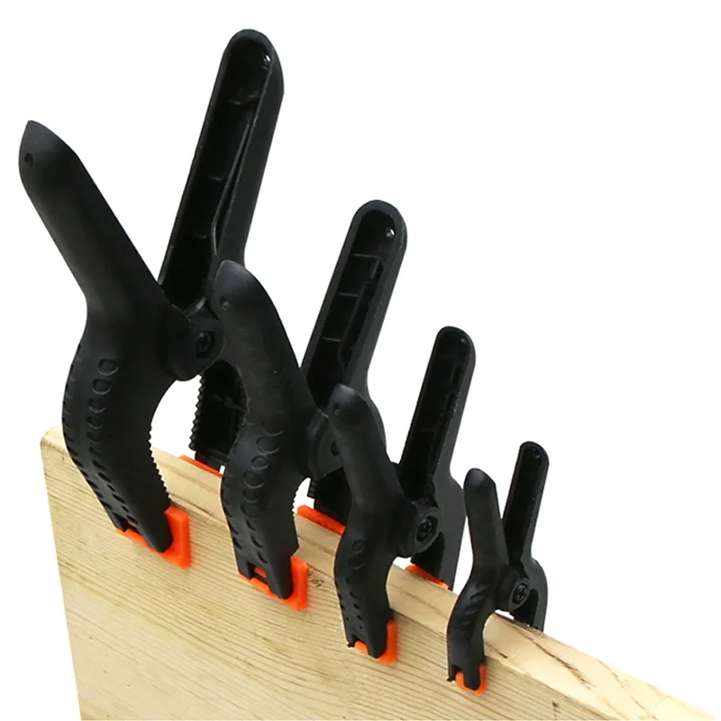 2/3/4/6/9 inch Spring Clamps DIY Woodworking Tools Plastic Nylon Clamps For Woodworking Spring Clip Photo Studio Background