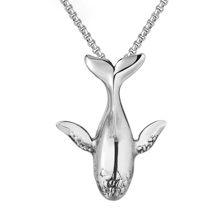 Animal Jewelry Men Boys Shark Fish Dolphin Stainless Steel Pendant