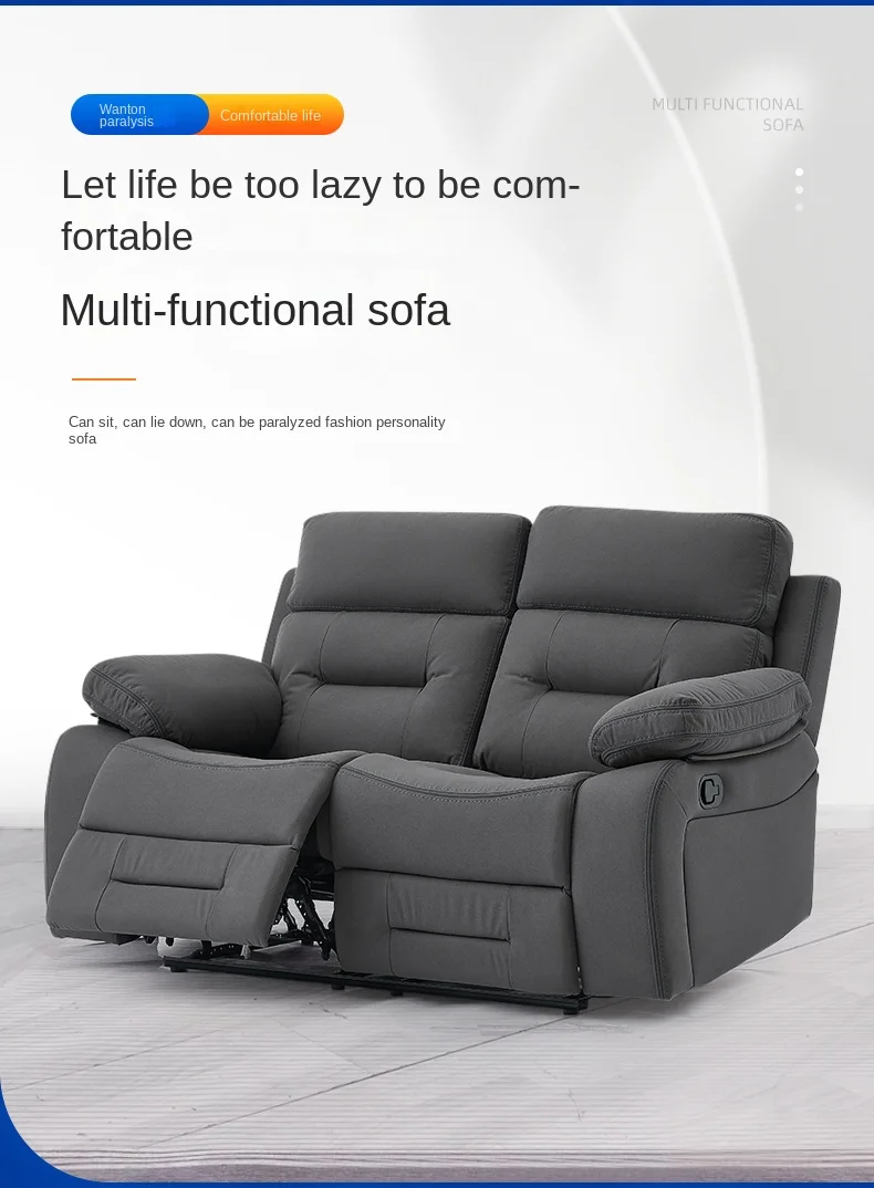 Newly Designed USB Charging Electric Leather Sofa Chair Fabric Upholstery for Leisure Home Theater Furniture