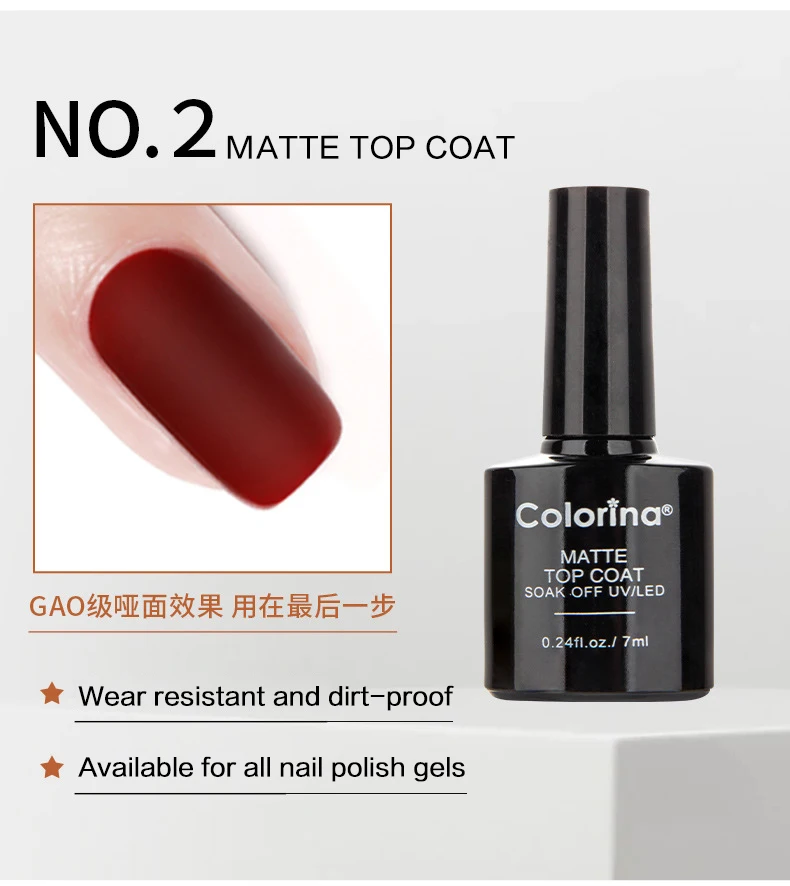 Salon Factory Custom Logo OEM Varnish Lacquer Manicure Transparent UV Gel Top Coat Base Matte Nail Polish
