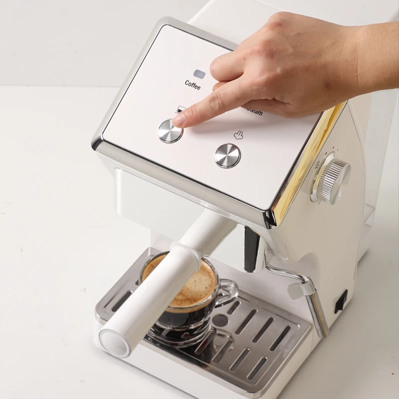 Semi-Automatic Stainless Steel Italian Espresso Coffee Machine Cafe Maker