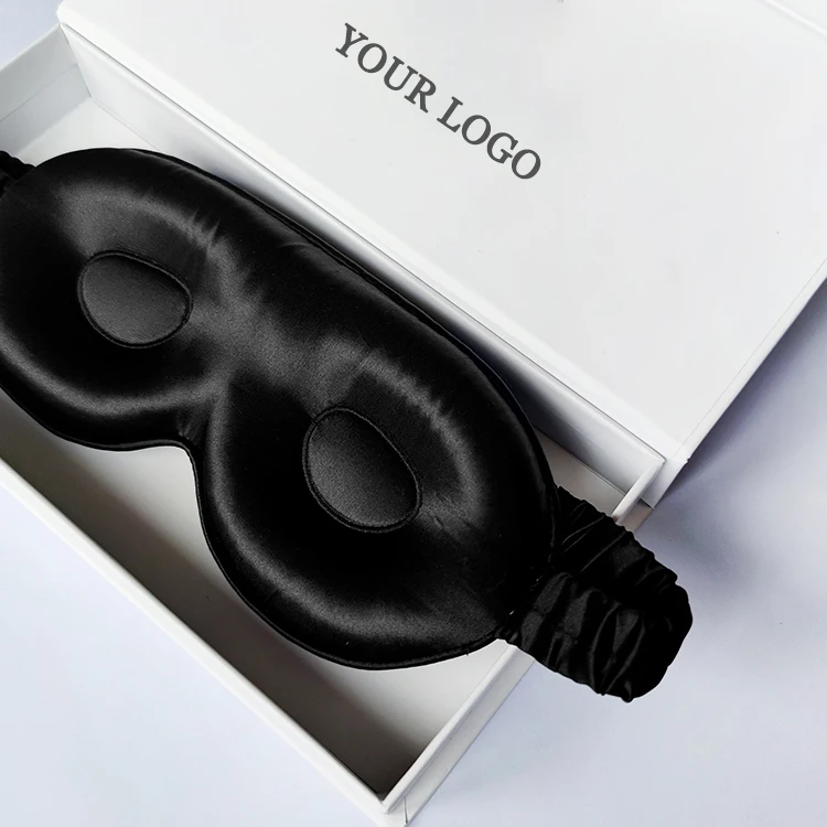 New Arrival Custom Logo Label Mulberry Sleepmask Eyemask Silk 3d Eye Mask