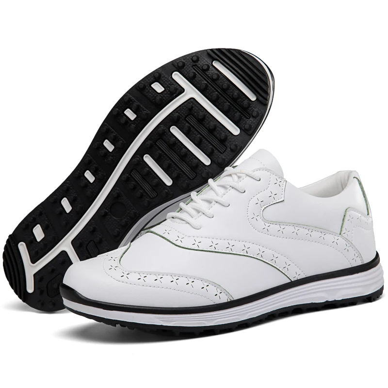 Manufacturer Custom OEM Outstanding Traditions Natural Comfort Spikless Golf Shoes For Men