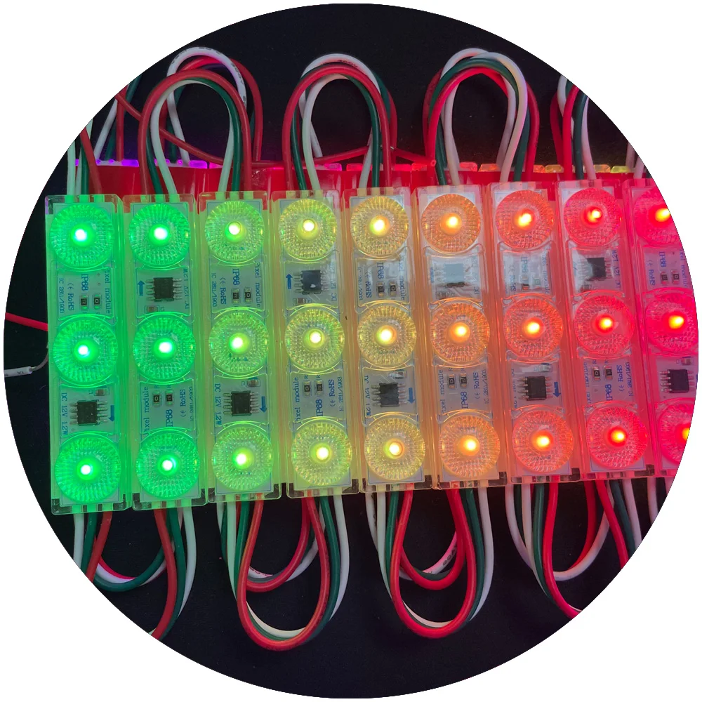 Rgb полноцветный 1 2 Вт 12 В контроль на открытом воздухе IP68 водонепроницаемый 3030 3led Smd Светодиодный модуль для украшения рекламных вывесок