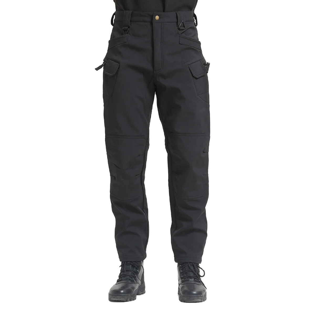 Retail Shark Skin Softshell Tactical CP Camouflage Pants Men Winter Black Waterproof Thermal Green Man Hunt Fleece Trousers