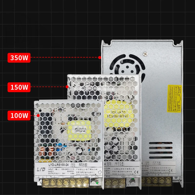 led driver dc switching power supply 60W 100W 150W 350W 12v 24v output input origin switching power supply