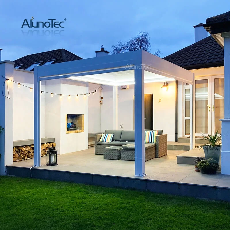 Modern Design DIY Waterproof Louvre Roof Bioclimatic Awning Louver Gazebo Outdoor Vergola Aluminum Pergola