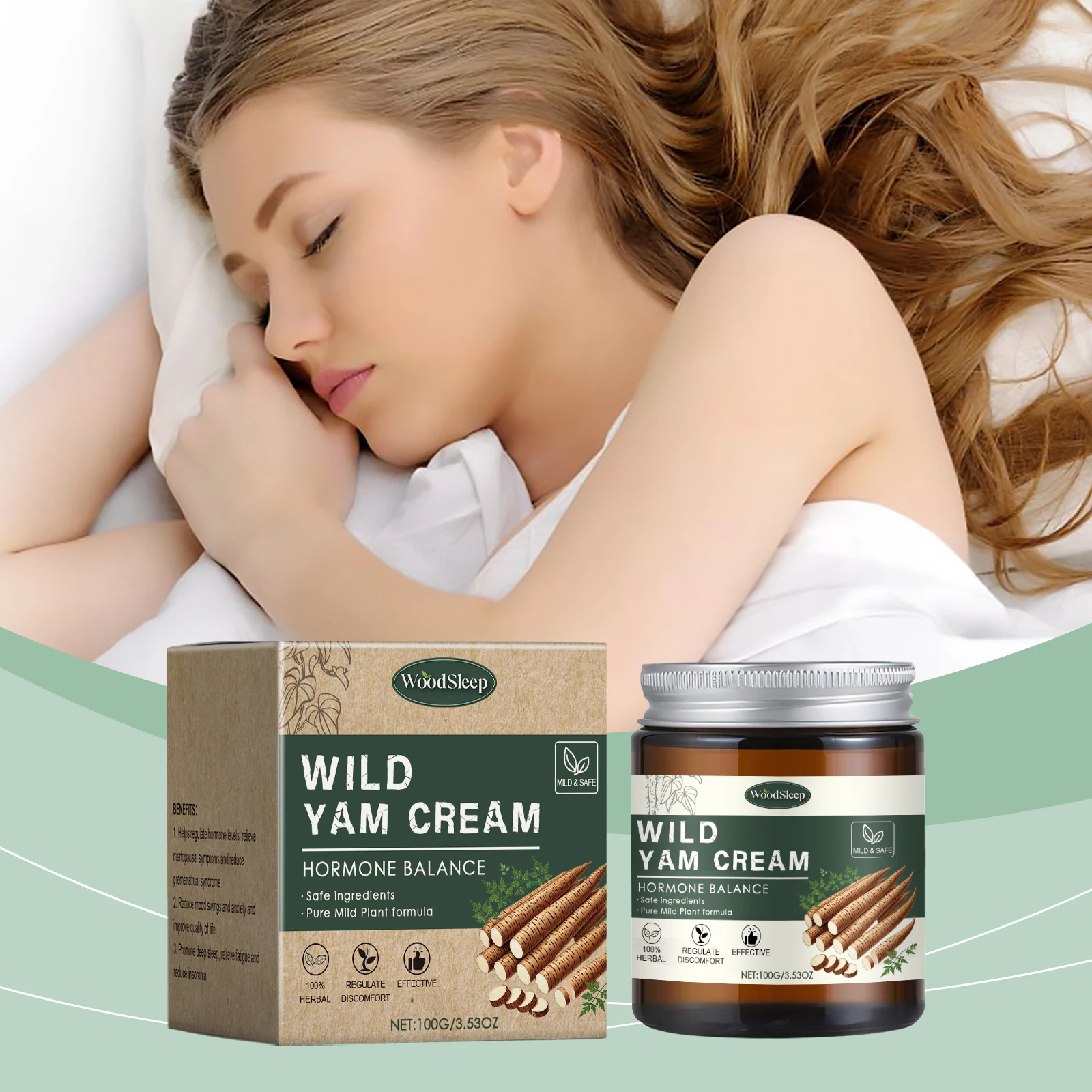 Private Label Organic Deep Moisturizing Smoothing Skin Wrinkle Remover Anti Aging Wild Yam Face Cream