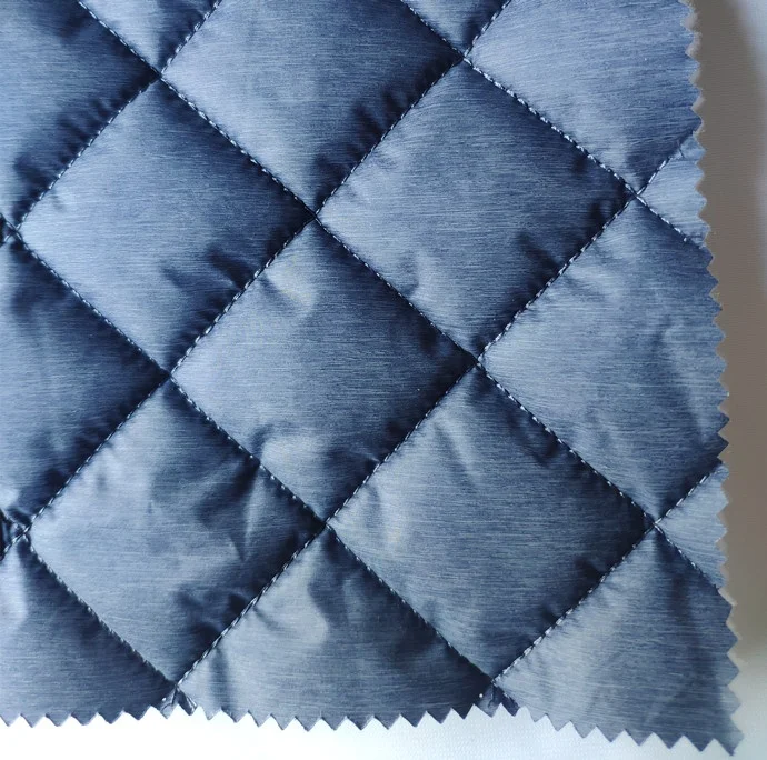 fashion double-side nylon melange quilting fabric with soft polyester padding for winter coat