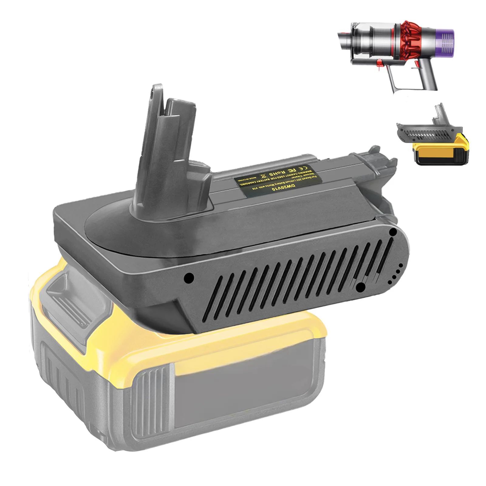 Adapter to Convert for Dyson V10 Handheld Vacuum Cleaner Battery Compatible for Dyson V10 Fluffy/Animal/Absolute