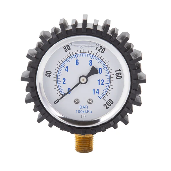 Protective Sleeve Pressure Gauge New Hydraulic Pressure Measuring Instrument 14bar Pressure Manometer