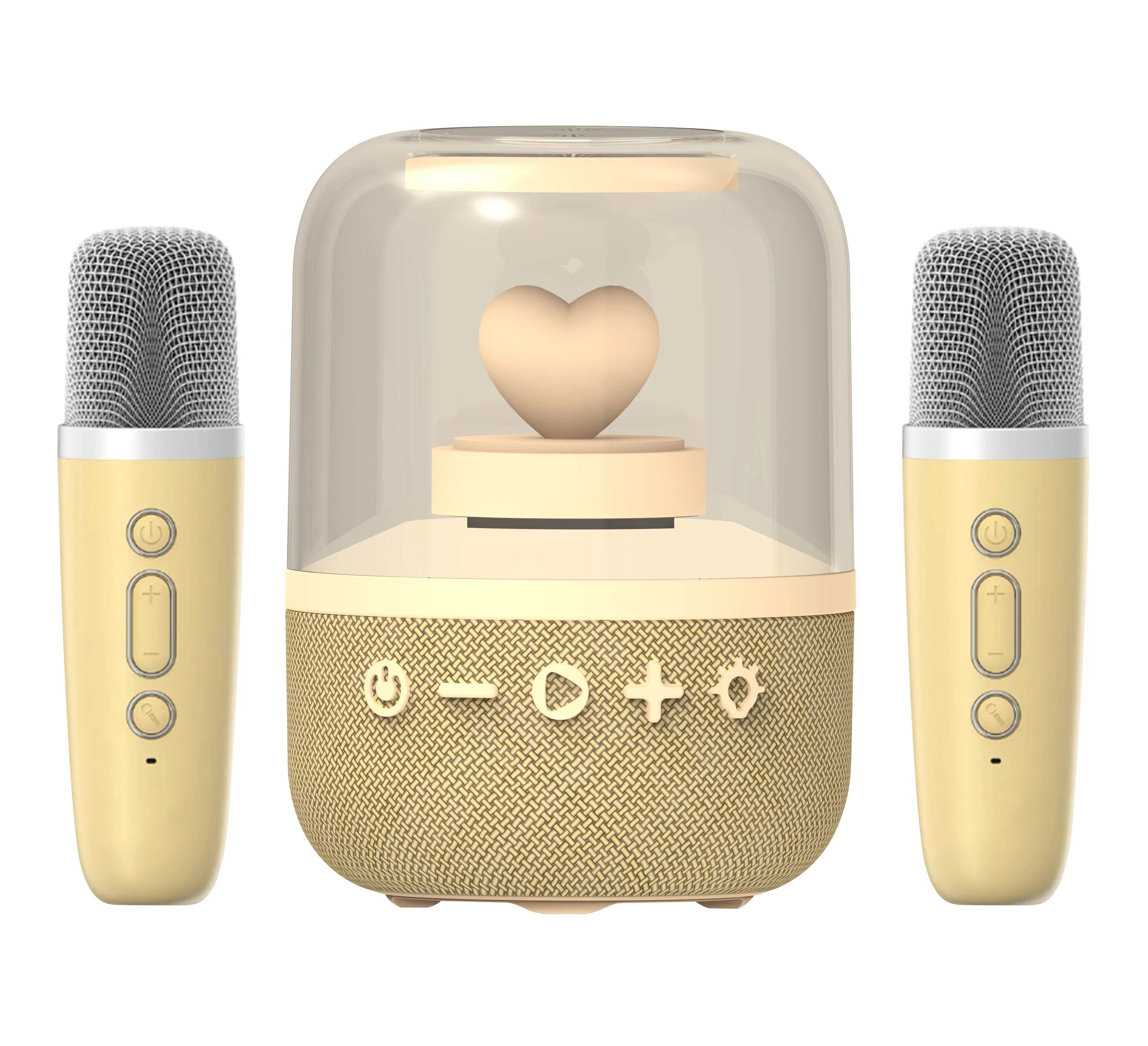 Portable Bluetooth Speaker with 2 Wireless Microphones Mini Karaoke Machine for Kids Adults