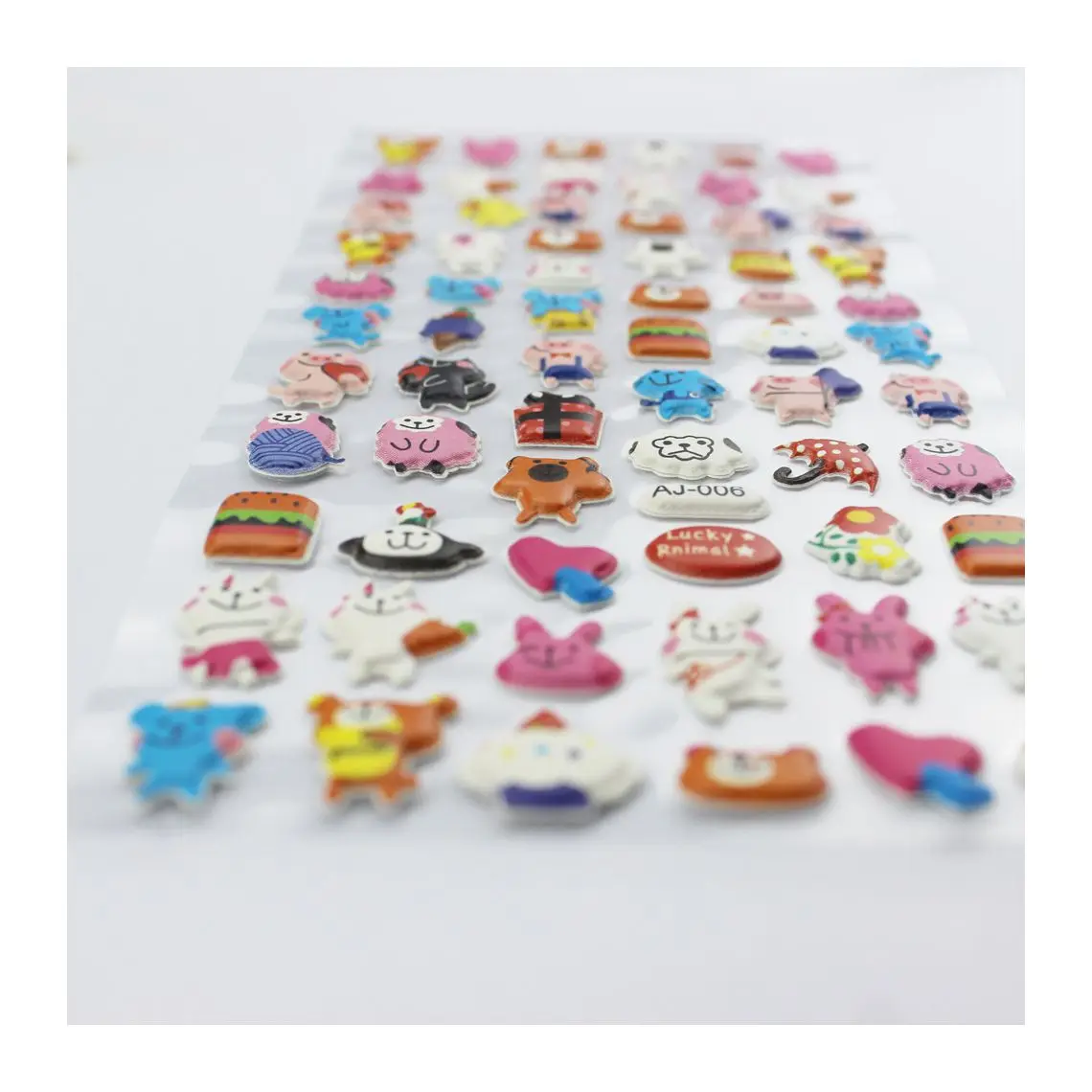 cute puffy sticker sheet custom Eco-friendly 3d sticker for kids eva foam sticker