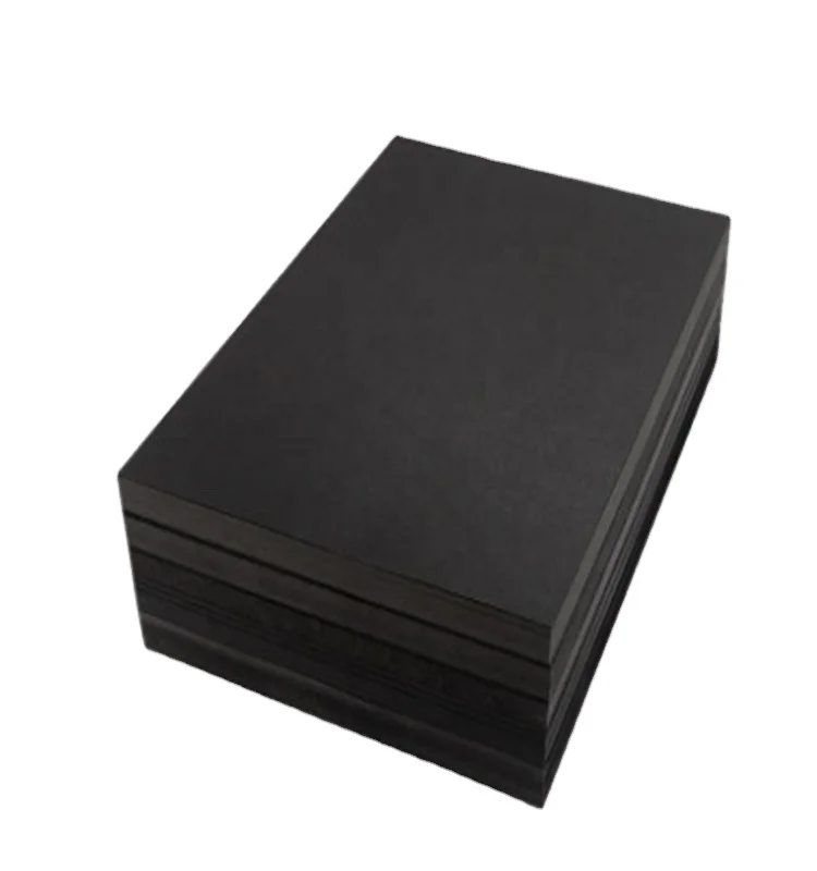 Wholesale High quality 300gsm 350gsm 400gsm Black Card Paper Recycled Black Paperboard Black Duplex Paper Cardboard