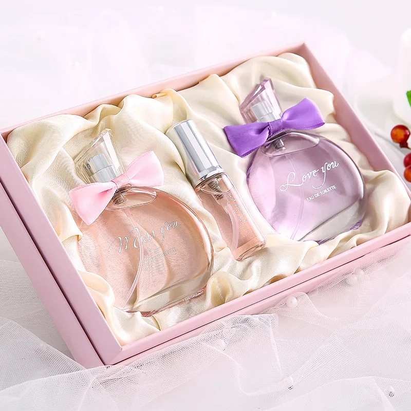 2023 New Arrival Perfume Set Women Long Lasting Nice Scent Mini Size & Gift Sets Spray 50ML*2+15ML