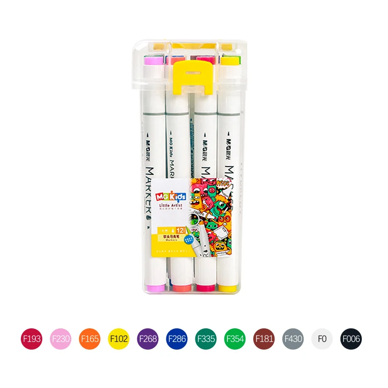 Kids Gifts Art Drawing Washable Watercolor Felt BrushTip Marker Pen Set With Box