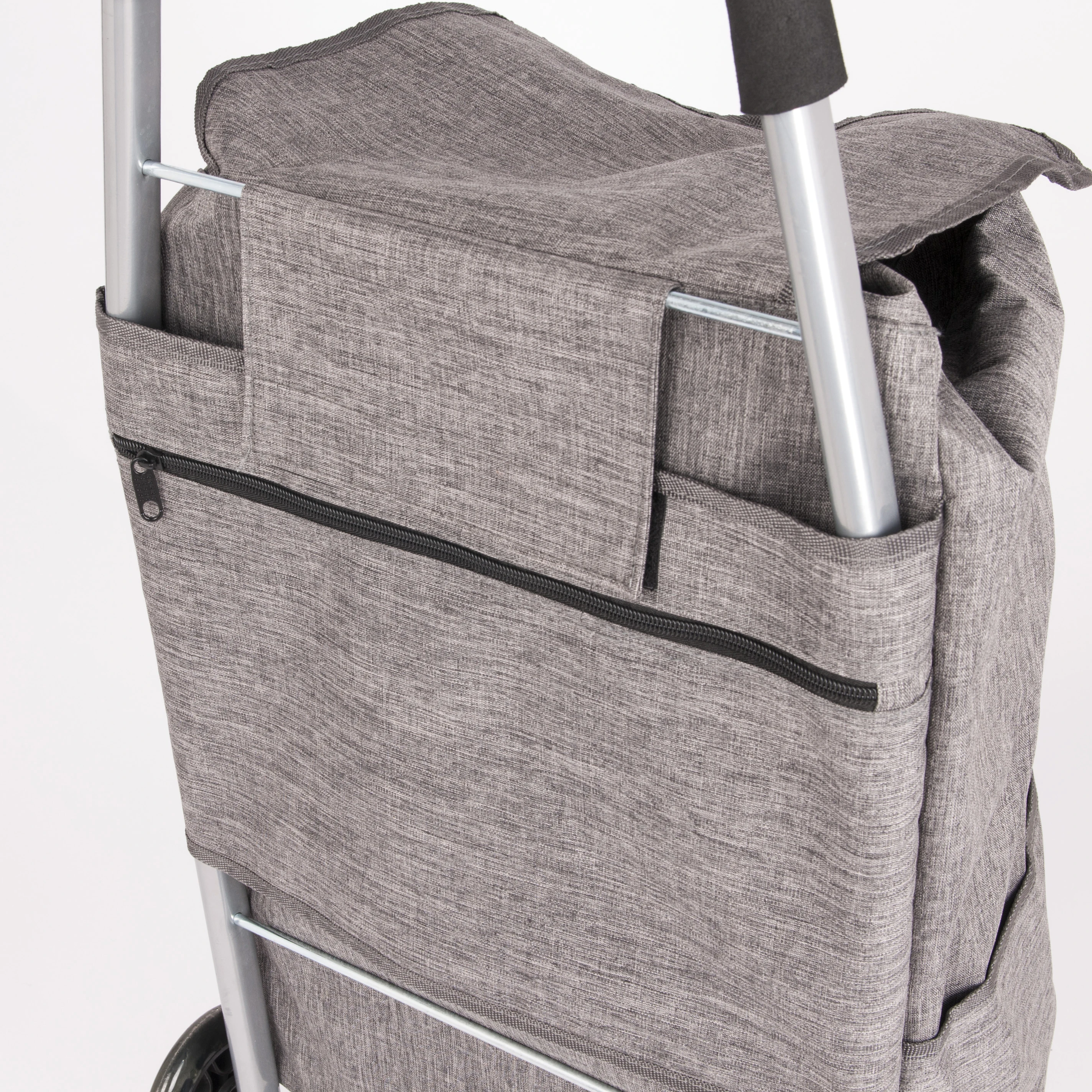 Stainless steel Foldable  shopping trolley  folding shopping trolley cart  bag with climbing 3 wheels