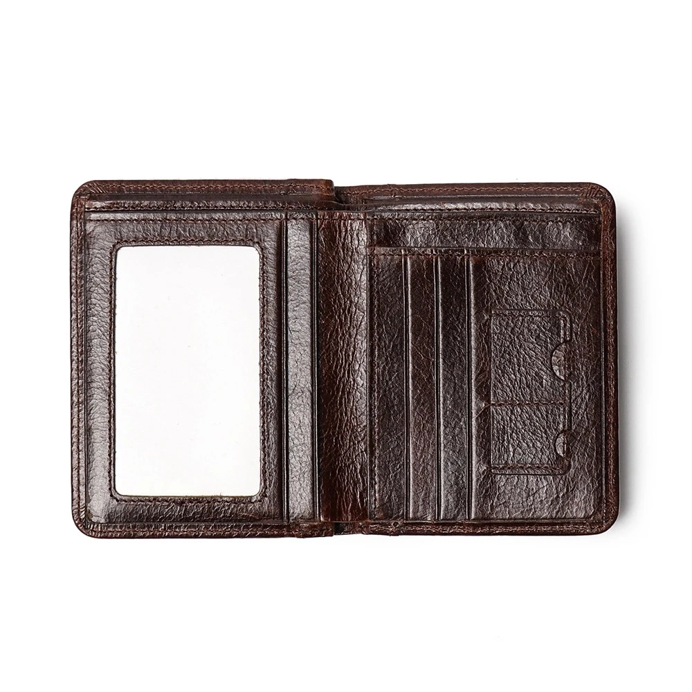 
2019 Minimalist coffee Men Wallet Purse Genuine Leather Wallet For Men 