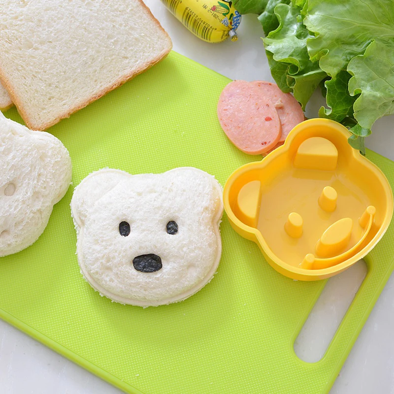 Bear Shape Sandwich Mold Bread Biscuits Embossed Device Cake Mold DIY Mold Cutter breakfast accessories