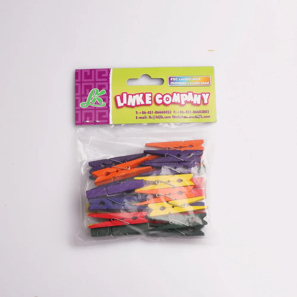 wooden clothe pegs birch wood mini pegs colored pegs DIY toys