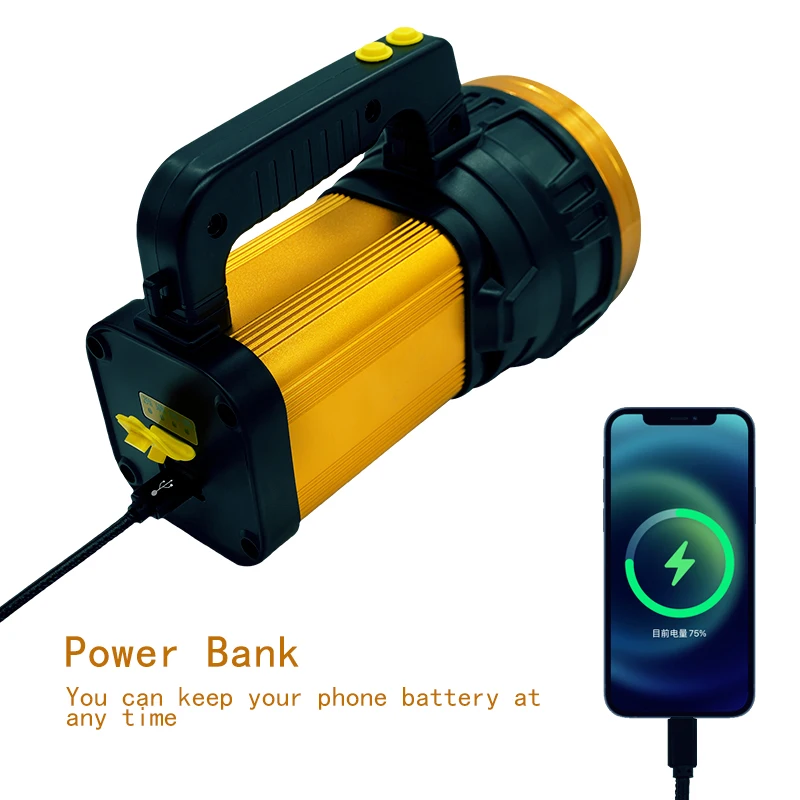 2021 18650 power portable rechargeable 1000m long distance led flashlight super bright 50000 lumens flashlight emergency