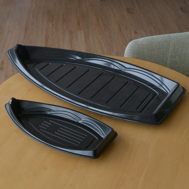 Ship Shape Premium Disposable Sushi Boat Box with Lid for Extra Large Party