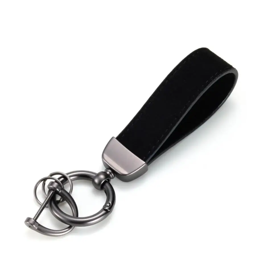 Custom logo Leather Keychain Car Key Ring for Brand Amg bmw m
