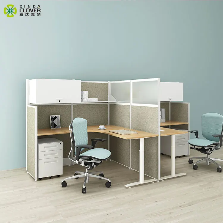 Work station desk offices furniture tables with high partition in Guangdong