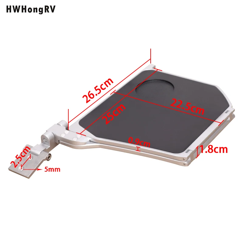 Aluminum Alloy RV Seating Armrest Foldable Table In-Seat Hidden Foldable Design