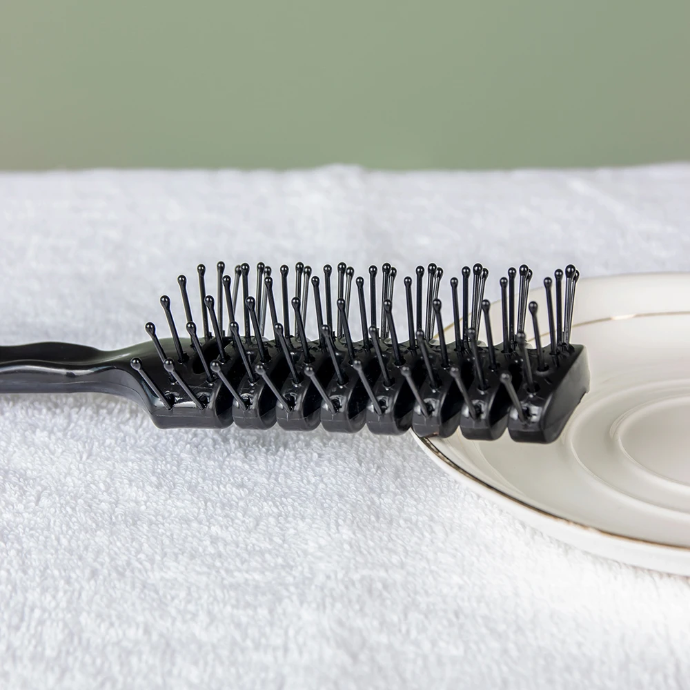 Personalized Plastic Detangling Hair Styling Brush Custom Logo Hair Care Spare Ribs Comb