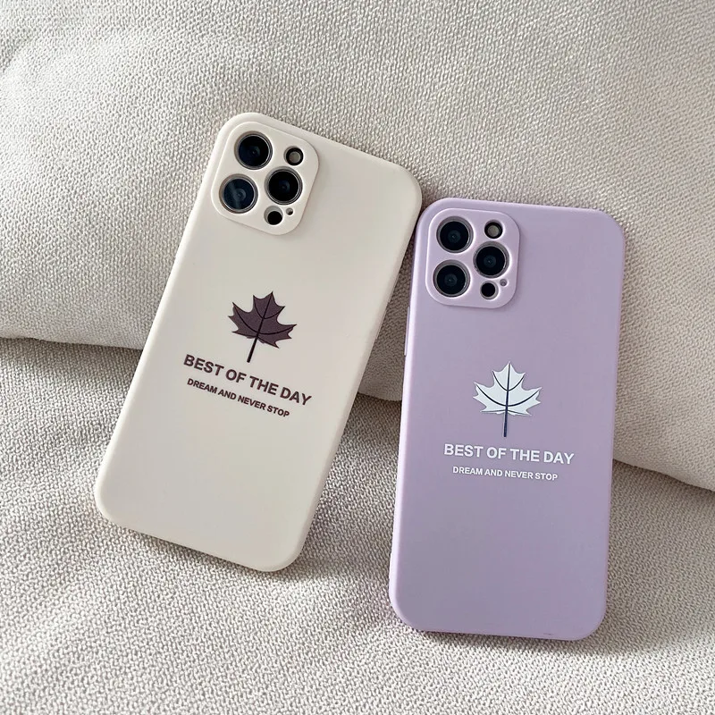 Popular Attrative Maple Leaf Design Soft TPU Shockproof Phone Case For Oppo Find X3 Reno 6 Pro