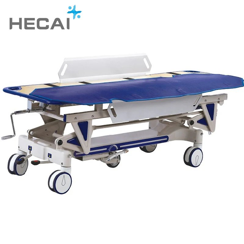 2025 High Quality Transfer Trolley Manual Hospital Ambulance Transfer Stretcher Trolley Patient Transfer Bed