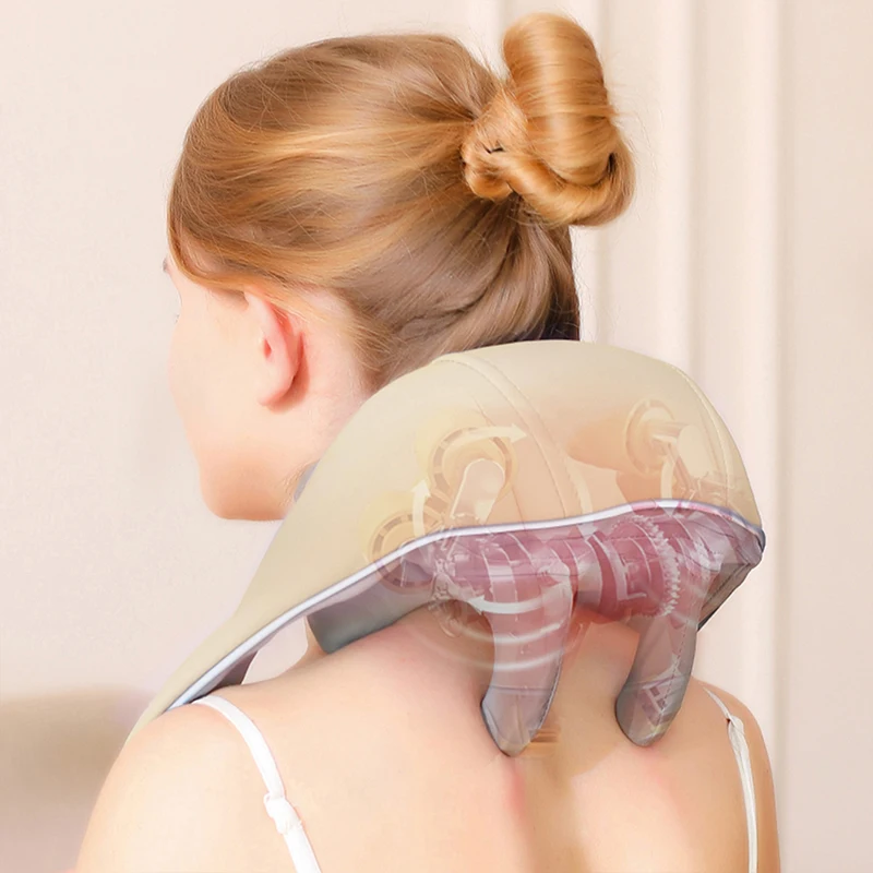 Wholesale sale of chiropractic trapezius massagers Knead electric mini neck and shoulder massagers