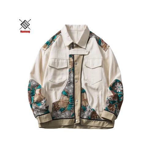 Custom Design Wholesale High Quality Cotton Jeans Streetwear Denim Jacket Mens