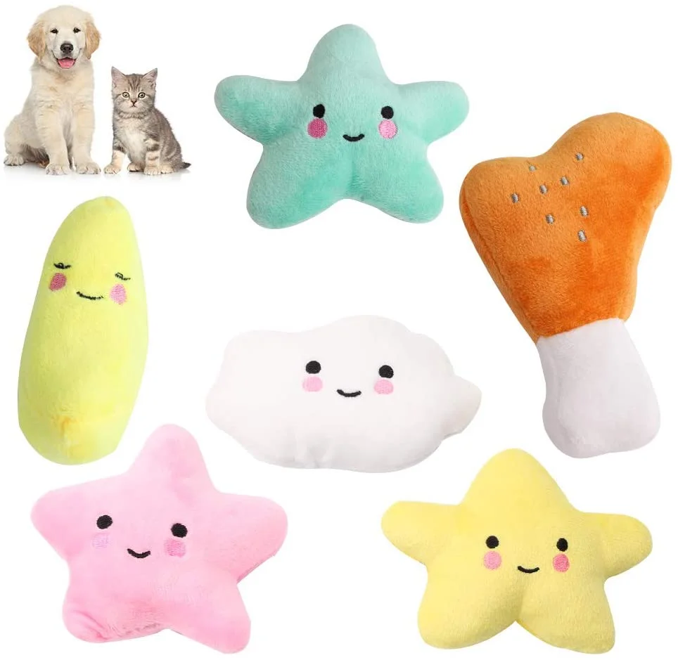 
 Лидер продаж, милая пищалка, мягкая игрушка, собака в форме звезды, милая плюшевая собака, жевательные игрушки, мягкая игрушка KC1154  