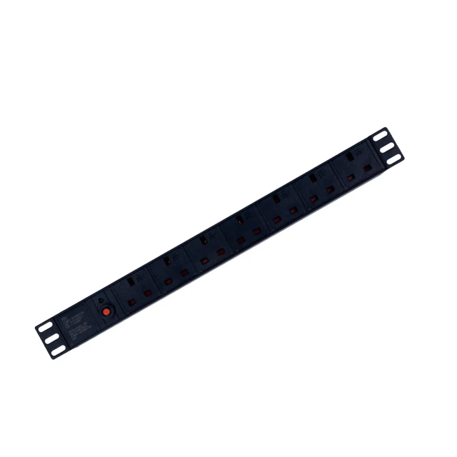 China manufacture 19 inch 6 ways UK type PDU socket with switch