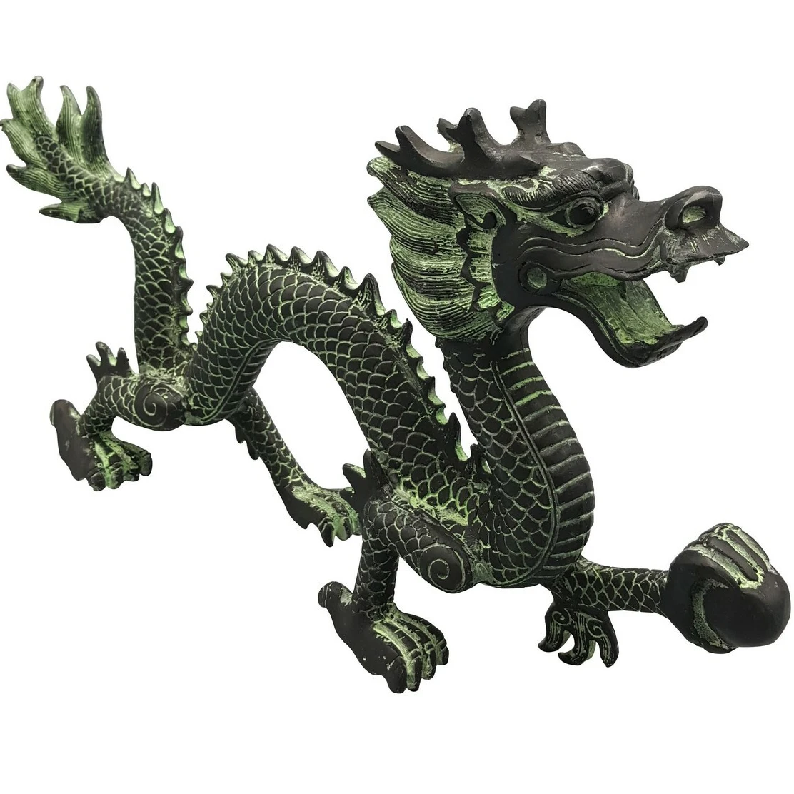 Dragon Statue Large Fengshui Garden Park Decor Fiberglass Animal Life-Size Outdoor Edge Sculpture Dragon