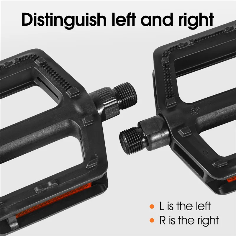 WESTBIKING Cycling MTB Bike Bicycle Pedals Ultralight Plastic Bearings Pedals Durable Anti-Slip Widen Area Bike Bicycle Pedal