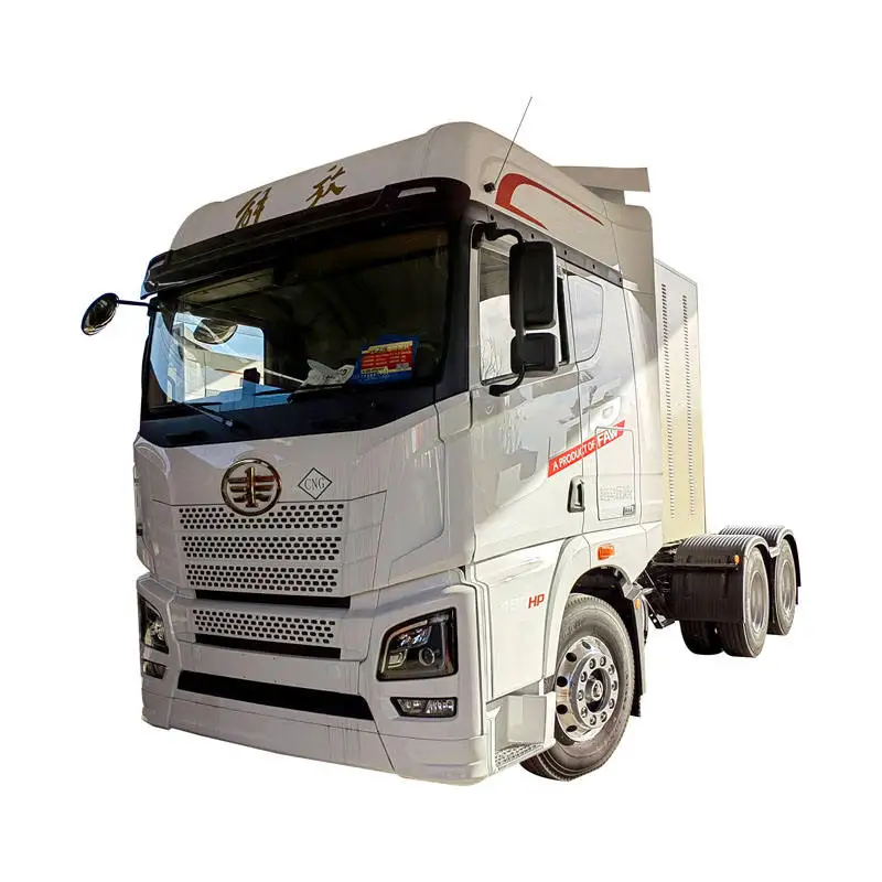 Second hand FAW 6x4 тягач CNG Дизельный Механическая Трансмиссия грузовик малое рабочее время в продаже