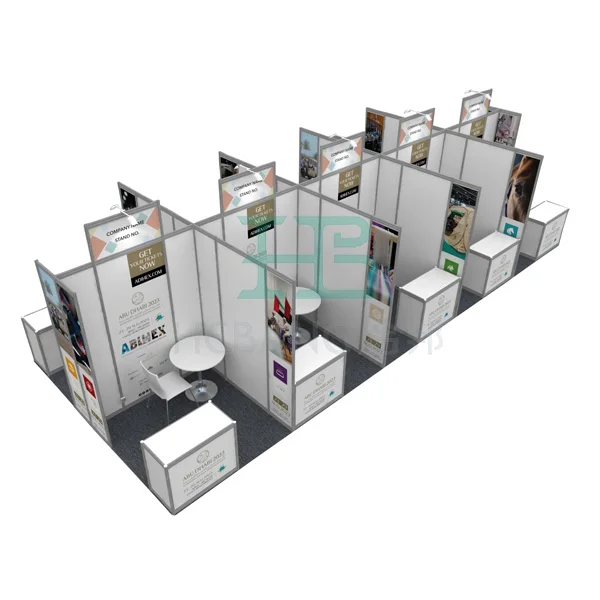 8 Way Upright Aluminum Customized Exhibition Booth Display Booth