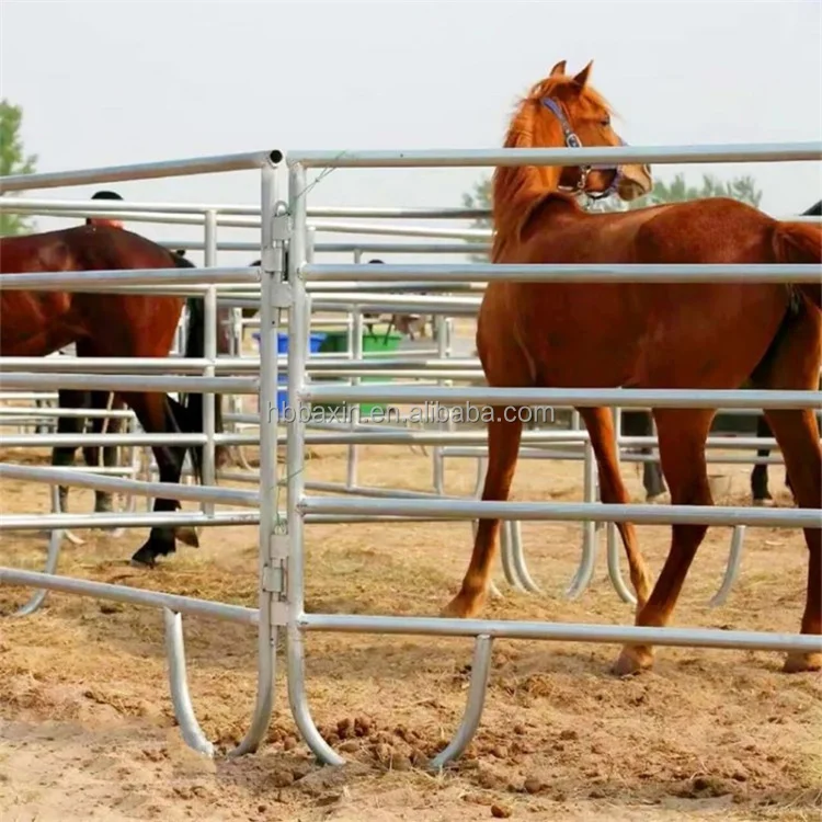 Good Quality Customized Galvanized/PVC Coated 6 Rails Sheep Goat Cattle Cow Horse Panels Paddock Fence