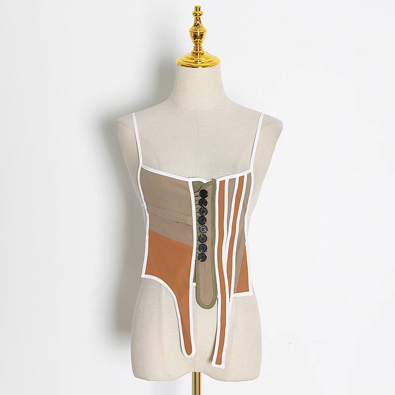 CHICEVER Лоскутные пальто для девочек с квадратным воротником рукавами-фонариками на шнуровке женские куртки 2020 модная одежда